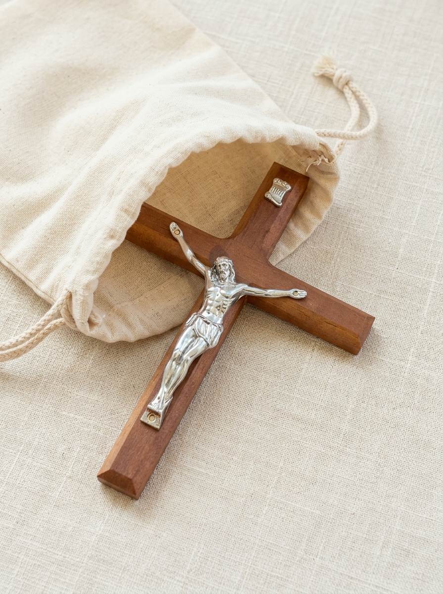 Small Dark Wood Crucifix