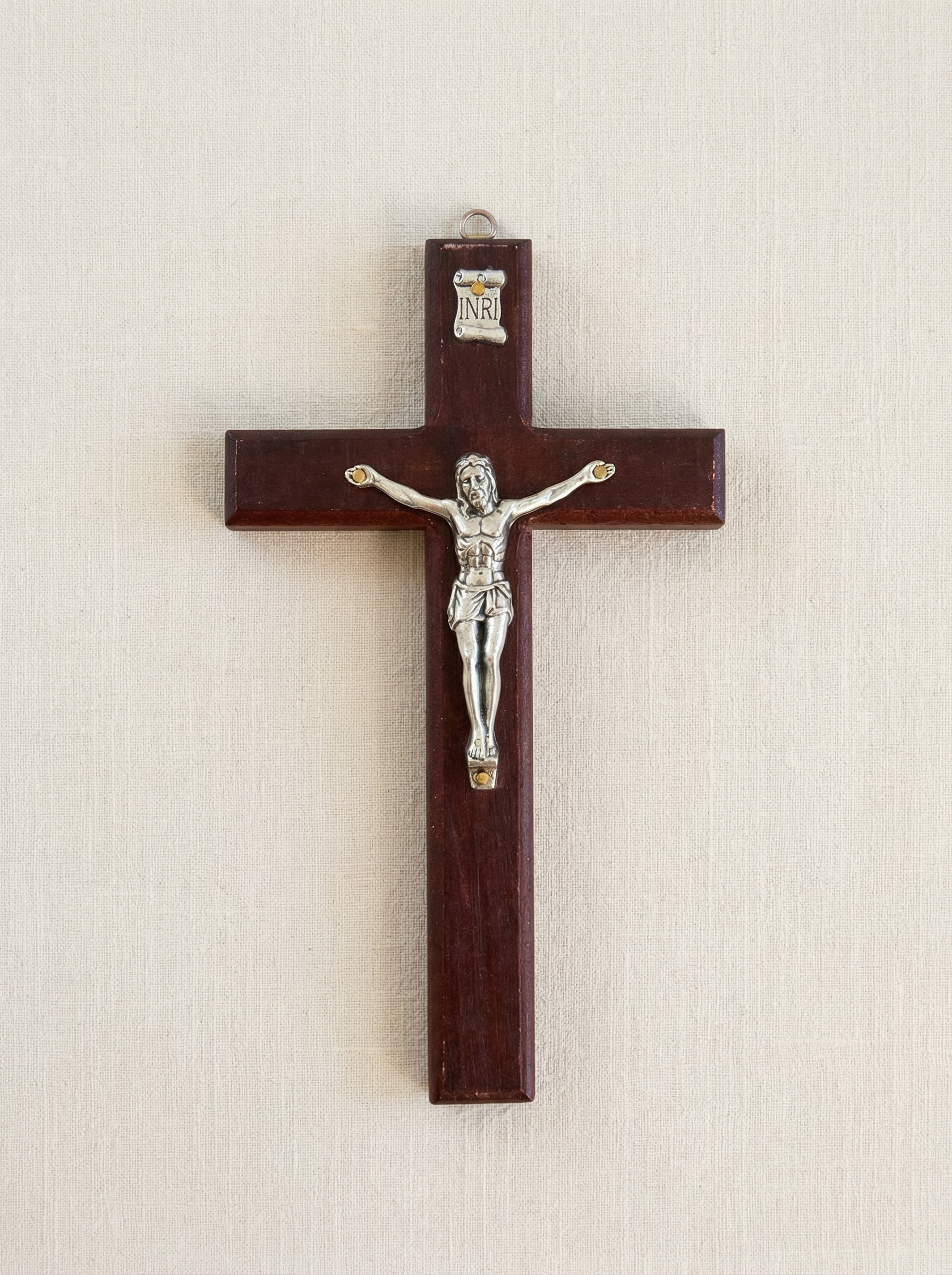 Large Natural Wood Crucifix
