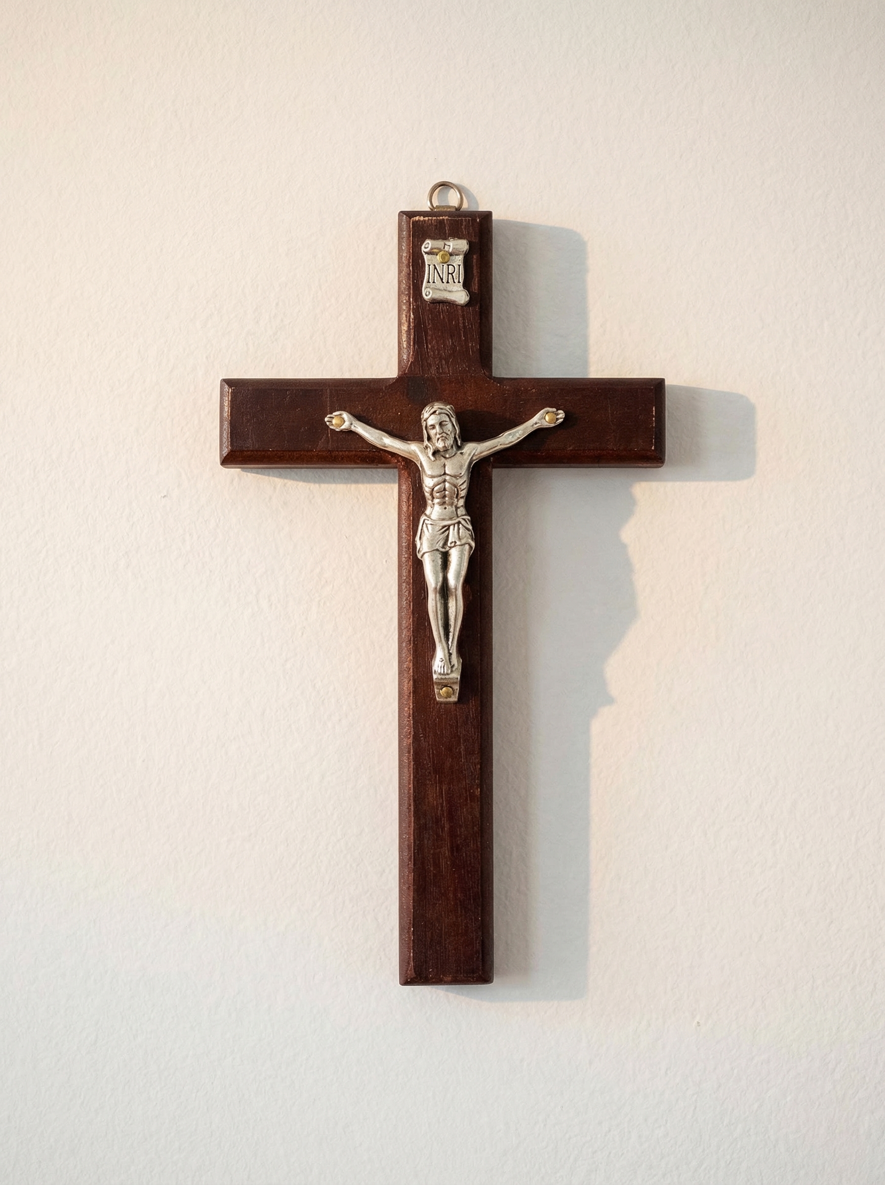Large Natural Wood Crucifix
