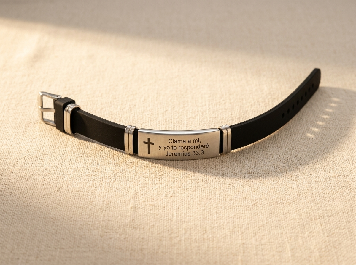 Jeremiah 33:3 Silicone & Steel Bracelet