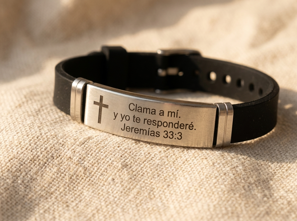 Jeremiah 33:3 Silicone & Steel Bracelet