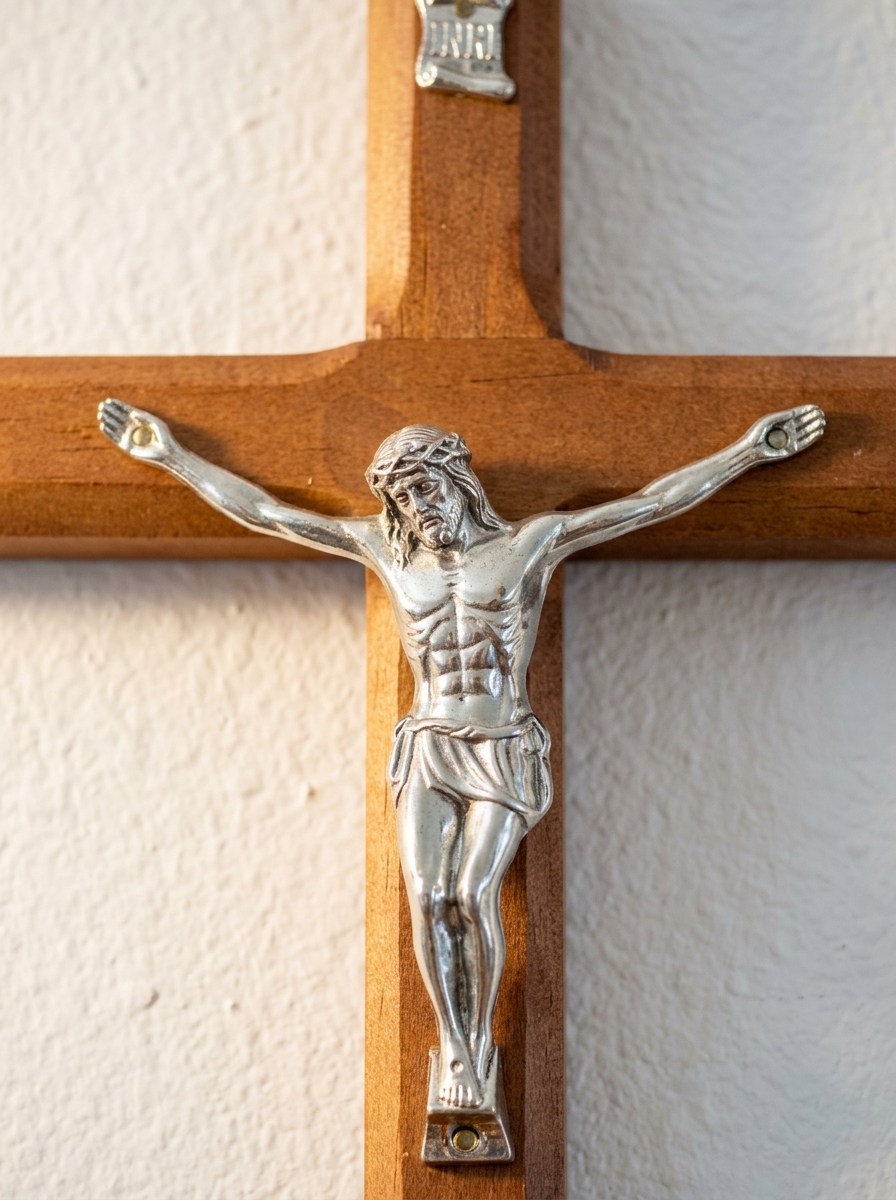 Small Dark Wood Crucifix
